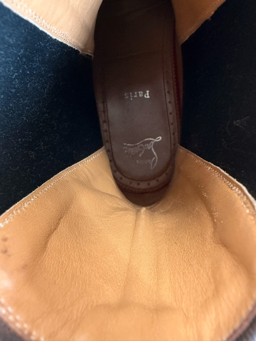 Christian Louboutin Men's Brown Leather Samson Boots - Picture 3 of 7